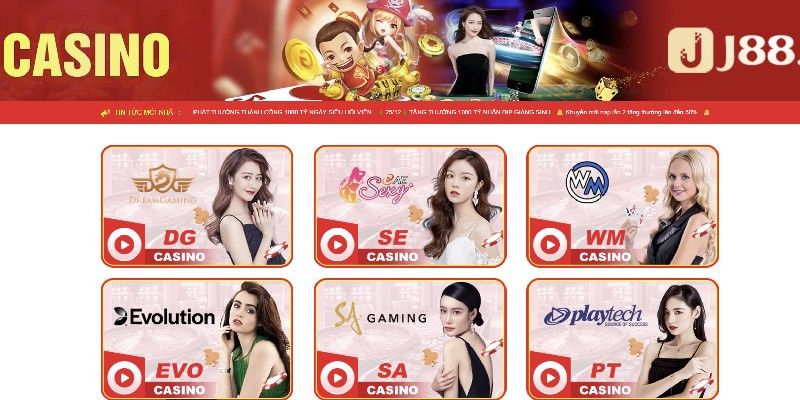 Đơn vị cung cấp nhiều sảnh game casino đình đám